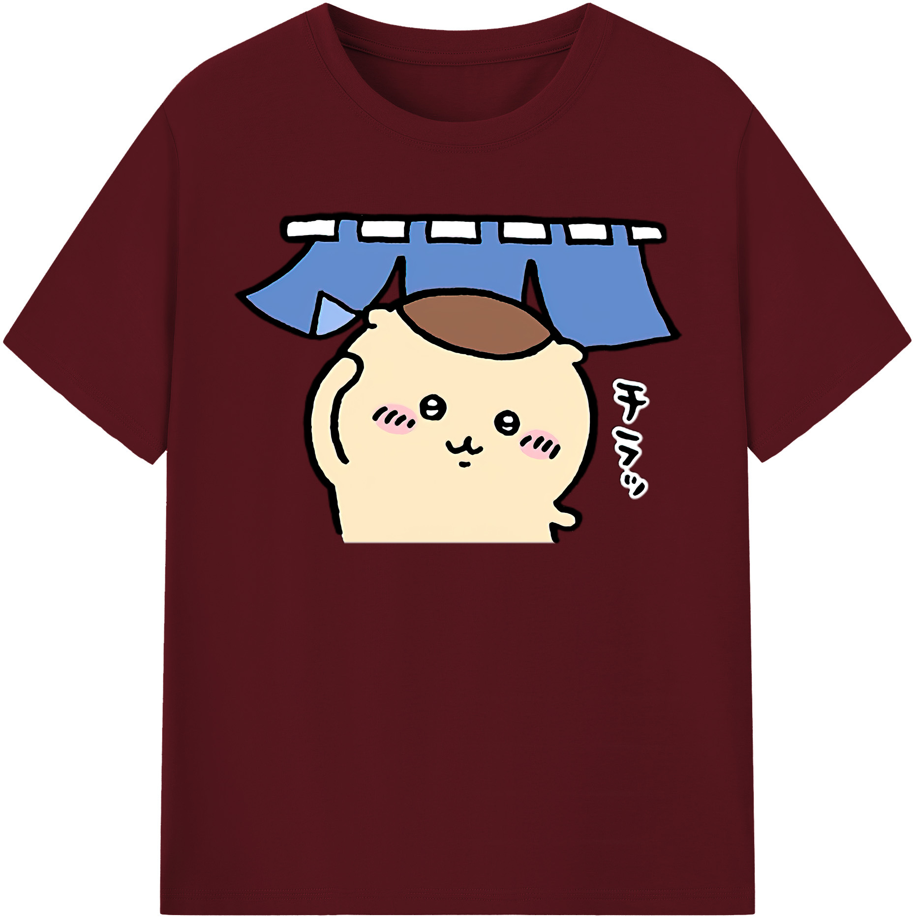 （画像用） ちいかわ くりまんじゅう Chii-kawa kuri manjū 綿100％半袖Tシャツ（フロントプリント）